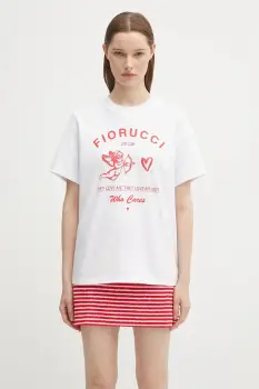 Fiorucci tricou din bumbac Cupid Love Club Print Regular Fit culoarea alb, W02FPTSH428CJ01WH01 imagine