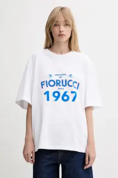 Fiorucci tricou din bumbac White Dreaming 1967 Print Boxy Fit T-Shirt culoarea alb, W02SMTSH103CJ01WH08 imagine