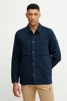 Fjallraven geaca cu aspect de camasa Singi Flannel Overshirt M culoarea bleumarin, de tranzitie, F12600226.555 imagine