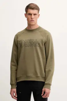 Fjallraven hanorac Fjallraven Classic culoarea verde, cu imprimeu, F12600230-620 imagine