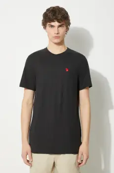 Fjallraven tricou Hemp Blend T-shirt M barbati, culoarea negru, cu imprimeu, F12600215.550 imagine