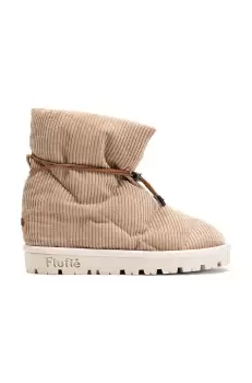 Flufie cizme de iarna Cord culoarea galben imagine