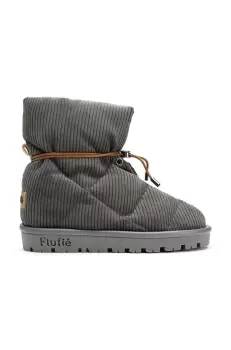Flufie cizme de iarna Cord culoarea gri imagine