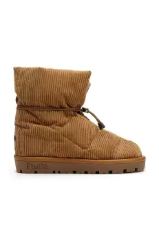 Flufie cizme de iarna Cord culoarea maro imagine