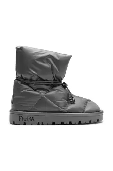 Flufie cizme de iarna Metallic culoarea gri imagine