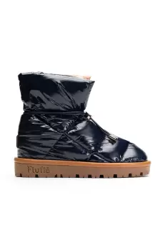 Flufie cizme de iarna Shiny culoarea albastru marin imagine