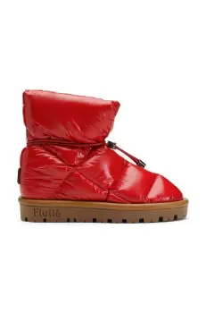 Flufie cizme de iarna Shiny culoarea rosu imagine