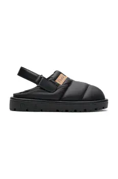 Flufie papuci de casa Jet Black culoarea negru, CLG5002 imagine