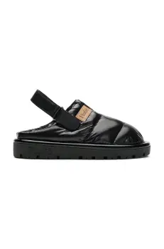 Flufie papuci de casa Jet Black culoarea negru, CLG5003 imagine