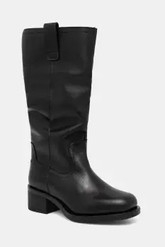 Fly London ghete de piele RINT246FLY culoarea negru, cu toc plat, P145346000 imagine