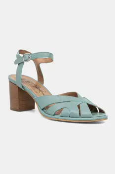 Fly London sandale cu toc din piele MEBU450FLY imagine