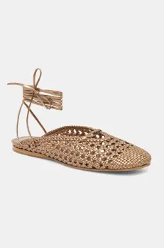 Forte Forte balerini de piele culoarea auriu, cu toc deschis, 13691 F47A 3068 imagine