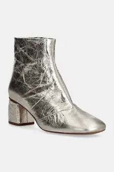 Forte Forte cizme de piele femei, culoarea auriu, cu toc drept, 13011 F46A 2014 imagine