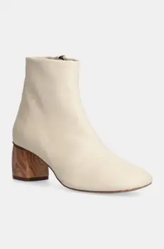 Forte Forte cizme de piele femei, culoarea bej, cu toc cui, 9993 0182 imagine