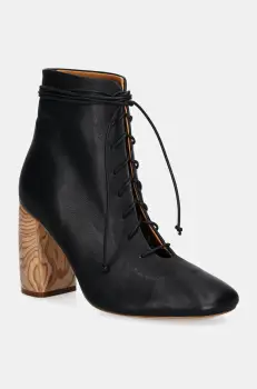 Forte Forte cizme de piele femei, culoarea negru, cu toc drept, 13001 F46A 8021 imagine