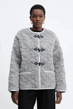 Forte Forte geaca culoarea gri, de tranzitie, oversize, 14301.mycoat imagine