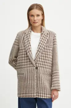 Forte Forte geaca de lana culoarea bej, un singur rand de nasturi, modelator, 13206_my coat imagine