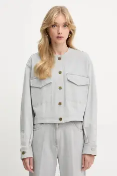 Forte Forte geaca jeans culoarea gri, de tranzitie, oversize, 14029.my.shirt imagine