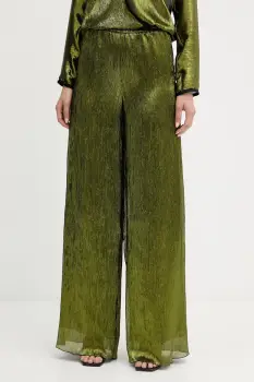 Forte Forte pantaloni culoarea verde, lat, high waist, 14106.my.pants imagine