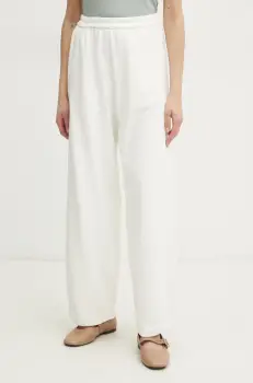 Forte Forte pantaloni de trening din bumbac culoarea alb, neted, 13636.my pants imagine