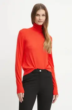 Forte Forte pulover femei, culoarea rosu, light, cu guler, 13335_my knit imagine