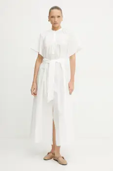 Forte Forte rochie din bumbac culoarea alb, maxi, drept, 13849 my dress imagine