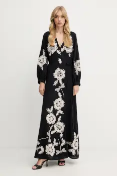 Forte Forte rochie din lana culoarea bleumarin, maxi, evazati, 14040.my.dress imagine