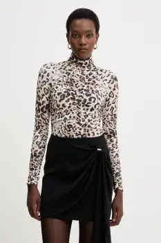 Fracomina bluza culoarea bej, cu imprimeu, FJ25WT3001J47201 imagine