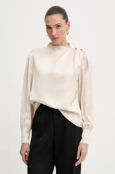 Fracomina bluza culoarea bej, uni, FR25WT1020W41101 imagine