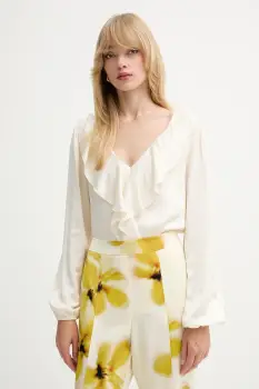 Fracomina bluza culoarea bej, uni, FS25WT1005W45101 imagine