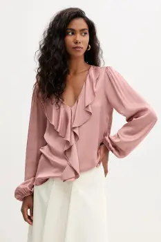 Fracomina bluza culoarea roz, uni, FS25WT1005W45101 imagine