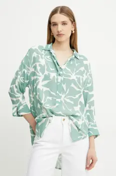 Fracomina bluza femei, culoarea verde, cu imprimeu, FR25ST1012W428K9 imagine