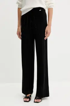 Fracomina pantaloni de trening culoarea negru, drept, high waist, FS25WV3002K50401 imagine