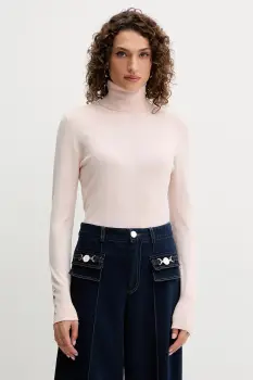 Fracomina pulover culoarea bej, light, cu guler, FR25WT7001K42101 imagine