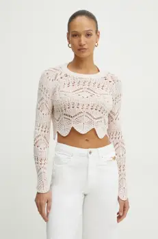 Fracomina pulover femei, culoarea bej, light, FJ25ST7010K457R6 imagine