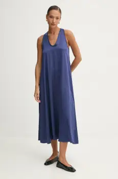 Fracomina rochie culoarea albastru marin, maxi, oversize, FS25SD3005W64101 imagine