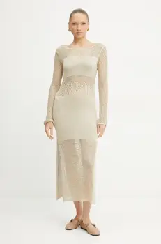 Fracomina rochie culoarea bej, maxi, mulata, FS25SD5004K514O7 imagine