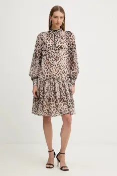 Fracomina rochie culoarea bej, mini, evazati, FJ25WD1004W41201 imagine