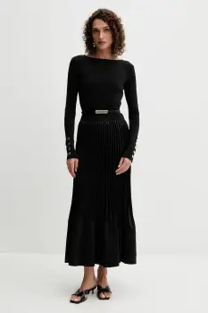 Fracomina rochie culoarea negru, maxi, evazati, FS25WD2003W411F9 imagine