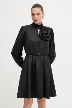 Fracomina rochie culoarea negru, mini, evazati, FR25WD1018W41101 imagine