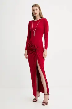 Fracomina rochie culoarea rosu, maxi, mulata, FQ25WD3006W62601 imagine