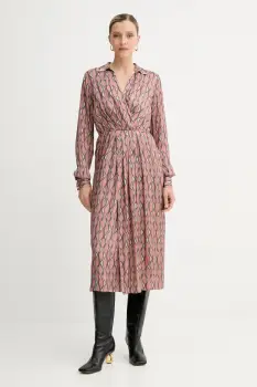 Fracomina rochie culoarea roz, midi, drept, FS25WD2011W651K5 imagine