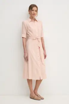 Fracomina rochie culoarea roz, midi, evazati, FS25SD2003W78601 imagine