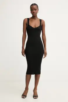 Fracomina rochie neagra din vascoza imagine