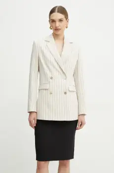 Fracomina sacou culoarea bej, cu doua randuri de nasturi, modelator, FR25SJ3003W761D4 imagine