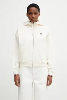 Fred Perry hanorac cu fermoar pentru femei, din bumbac imagine