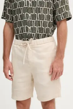 Frescobol Carioca pantaloni scurti din in culoarea bej, 1241.368 imagine