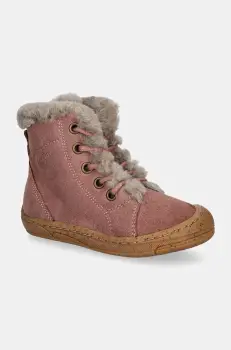 Froddo cizme de iarna pentru copii din piele intoarsa MINNI SUEDE LACES culoarea roz, G2110140 imagine