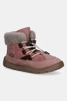 Froddo cizme de iarna pentru copii din piele intoarsa ZERU TEX COSY BAREFOOT culoarea roz, G3110258 imagine