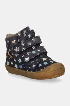 Froddo ghete de iarna pentru copii din piele OLLIE WOOL TEX culoarea albastru marin, G2110138 imagine